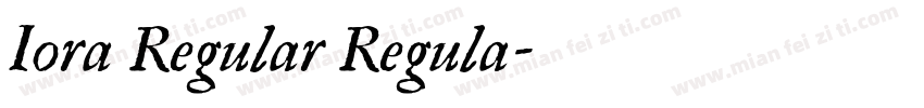 Iora Regular Regula字体转换